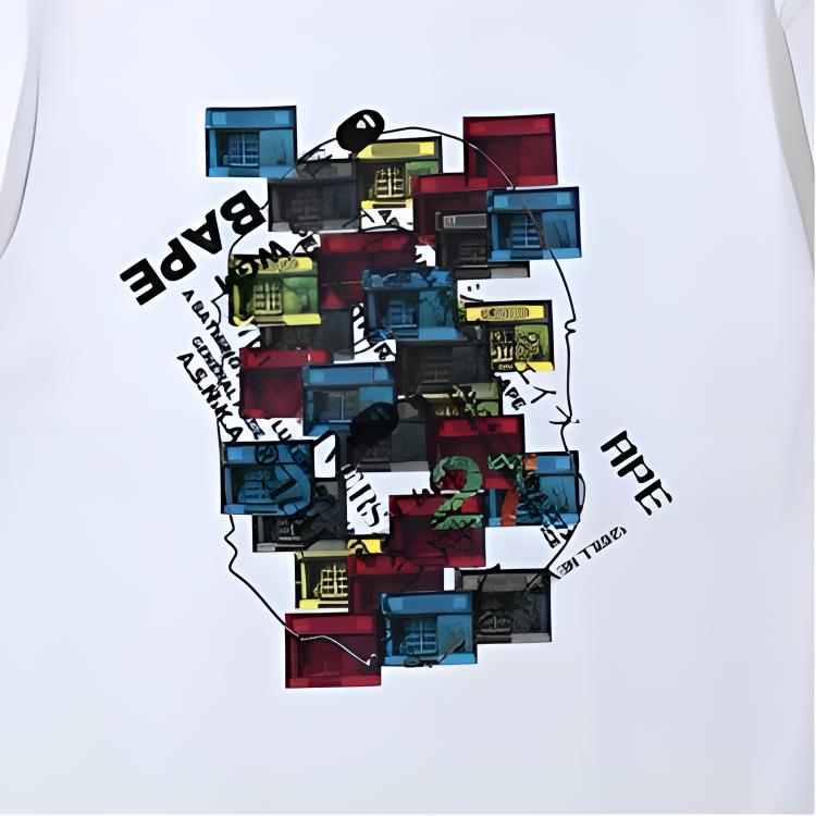 A BATHING APE Bape T-Shirts Unisex Crew Neck Moderate 1G20-109-027