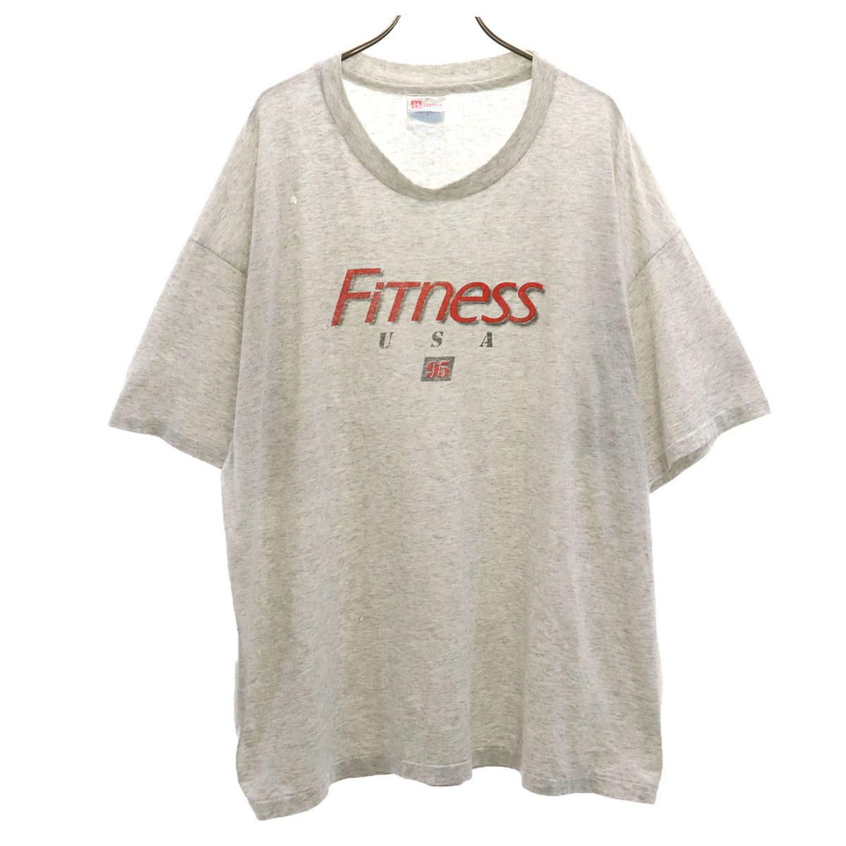 

Hanes 90s Old Fitness Short sleeve T-shirt XL gray Single stitch Men s Used