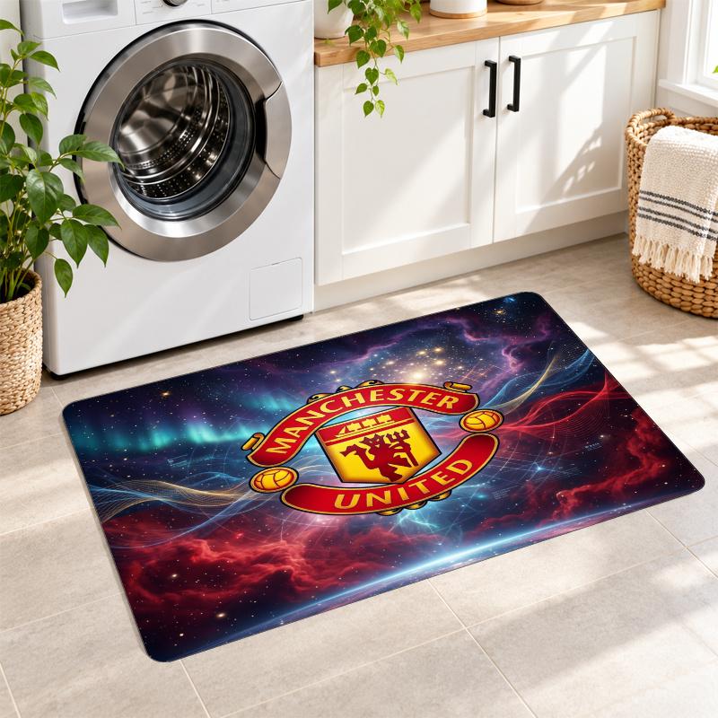 Flannel Kitchen Mat Manchester United Soft Area Rug Non Slip Floor Carpet Home Decoration
