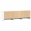 TV Cabinet with LED Lighting White 140 x 34 x 40 cm Engineered Wood