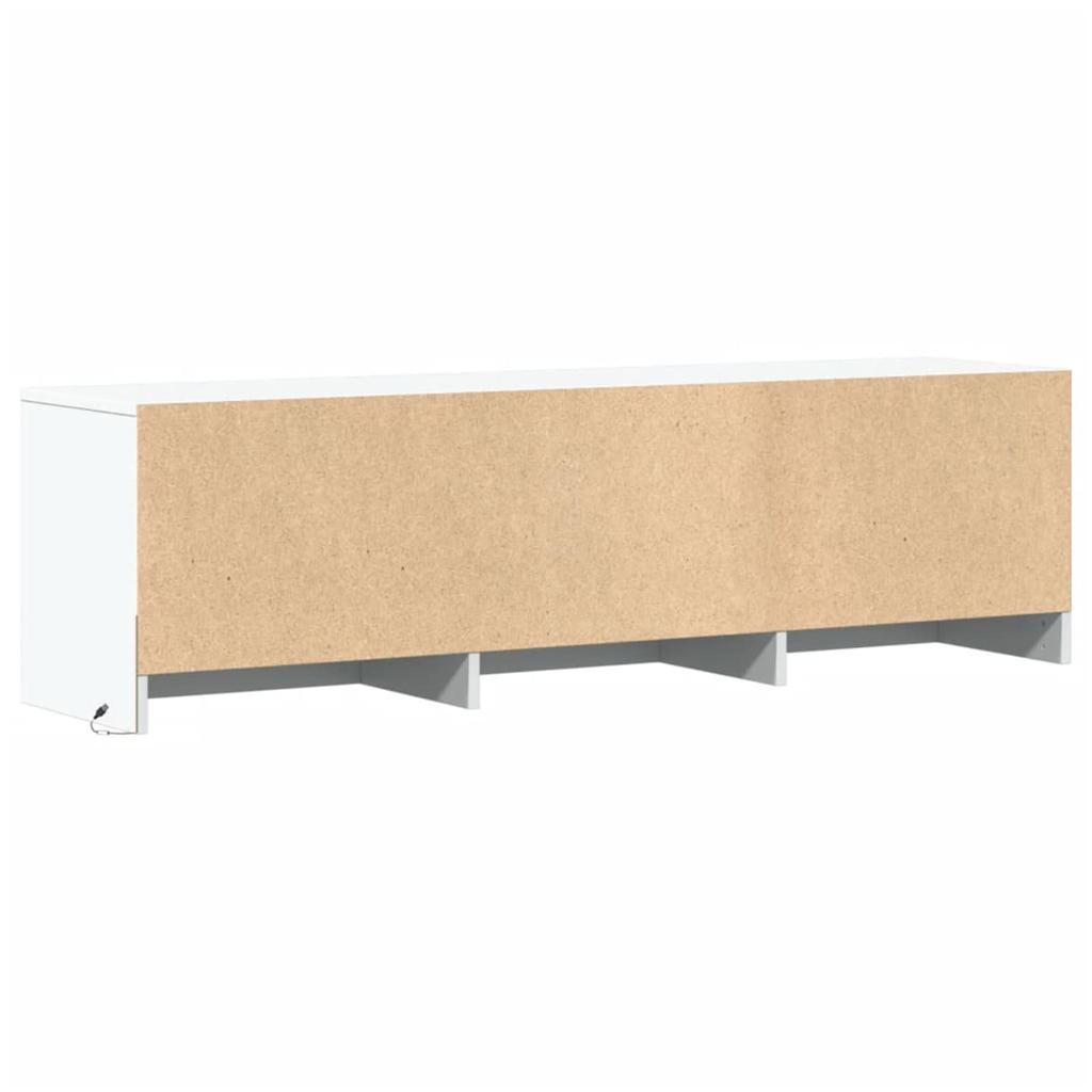 TV Cabinet with LED Lighting White 140 x 34 x 40 cm Engineered Wood