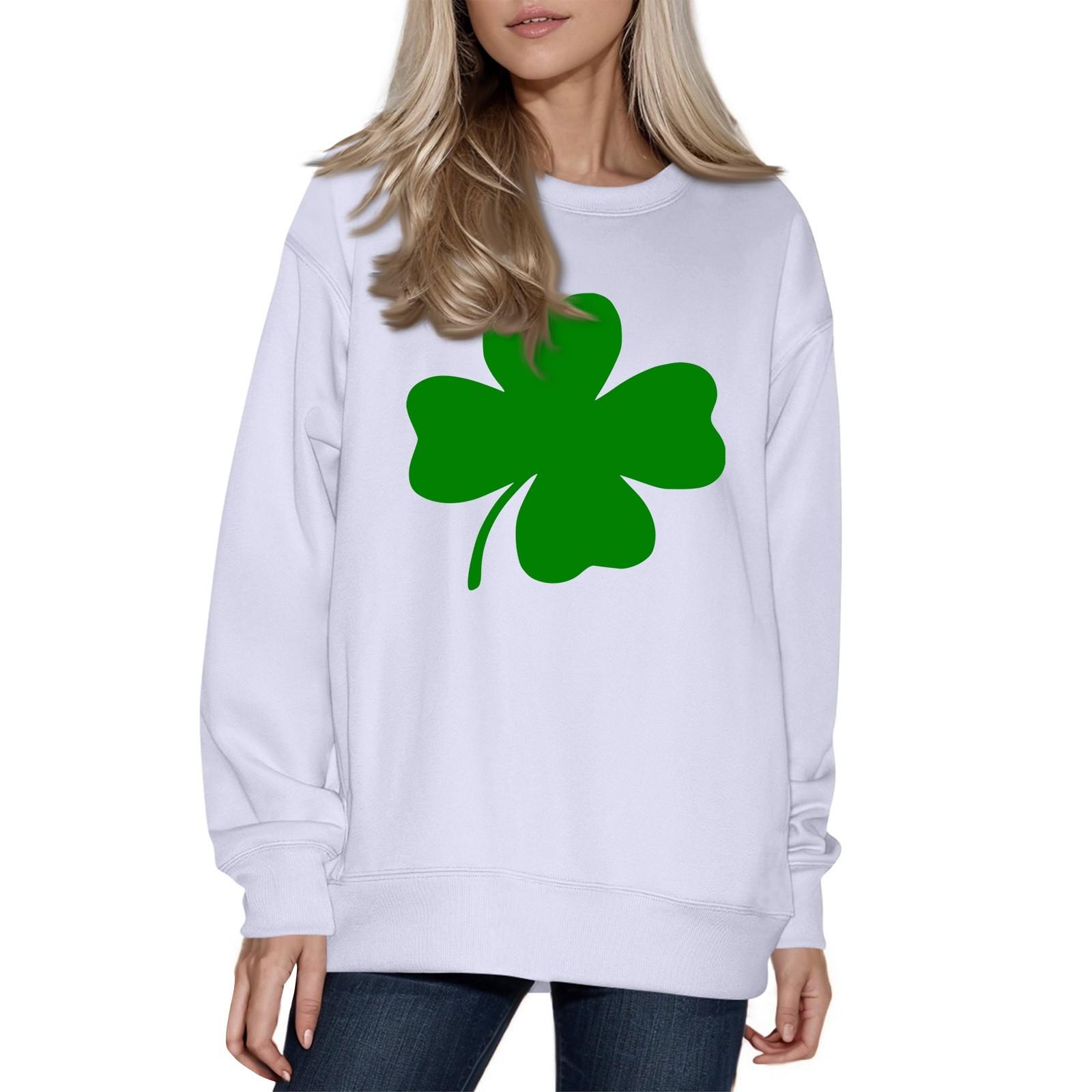 

Женская модная повседневная толстовка с длинным рукавом и круглым вырезом L белый