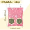 UP 3Pcs Hay Bag for Rabbits - 2-Hole Guinea Pig Hanging Hay Feeder for Rabbits, Chinchillas, Hamsters & Small Pets