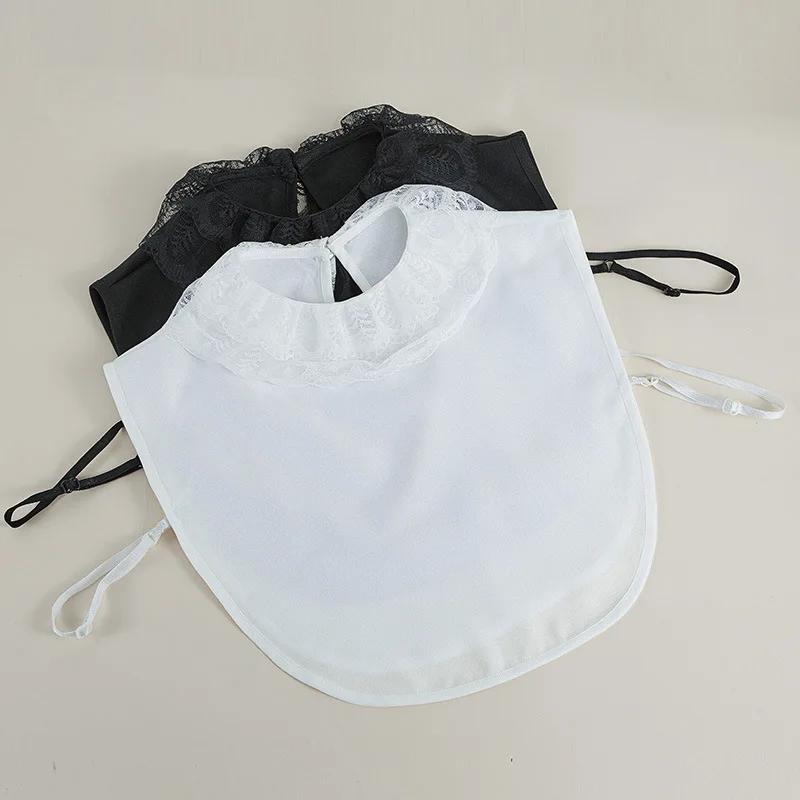 Linbaiway Lapel Shirt Fake Collar for Women Detachable Collars Lady False Collar Blouse Top Female Sweater Removable Nep Kraagie