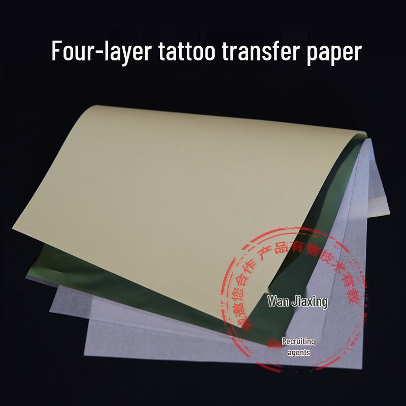 Tattoo Transfer Paper: 4-Sheet A4 Heat Transfer & Carbon Sketch Paper