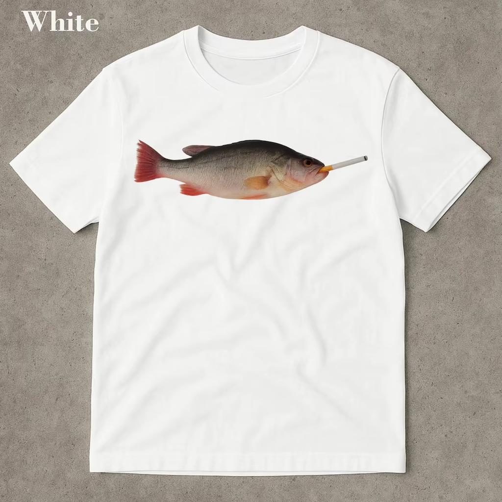 I Love Fish Bass Fishing Funny Meme Retro Aesthetic Streetwear Graphic Print Angler Fisherunisex Unisex Cotton Short Sleeve Summer