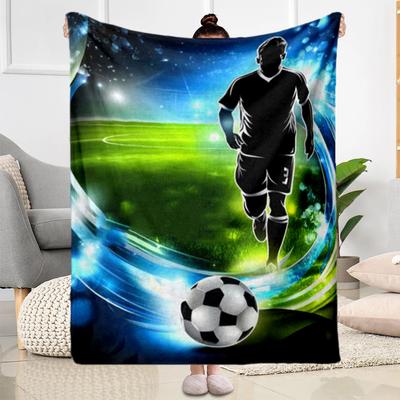1pc Soccer Blanket Comfortable Soft Lightweight Season Multi Purpose Blanket Travel Camping Picnics Sofa Office Bed Living Room Gift Friends Family