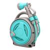 15M Portable Garden Hose Reel with Nozzle Handheld Water Hose Holder Reel for Outdoor Watering Green