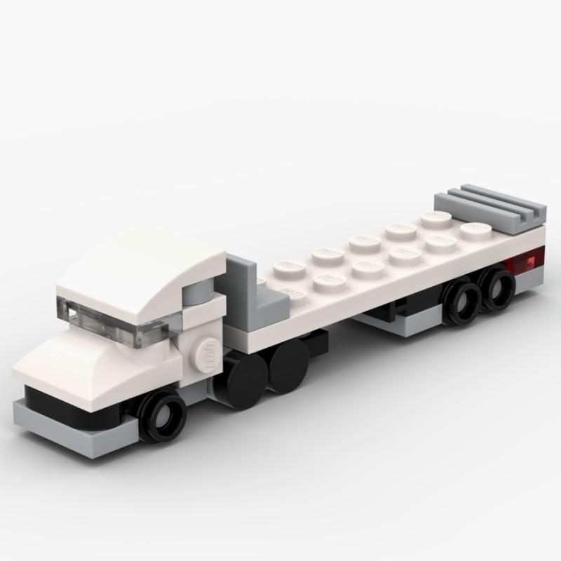 Stavebnice Sanitka Expresní Transportér Nákladní Auto Školní Autobus Plošinový Přívěs Sestavený Model Kompatibilní
