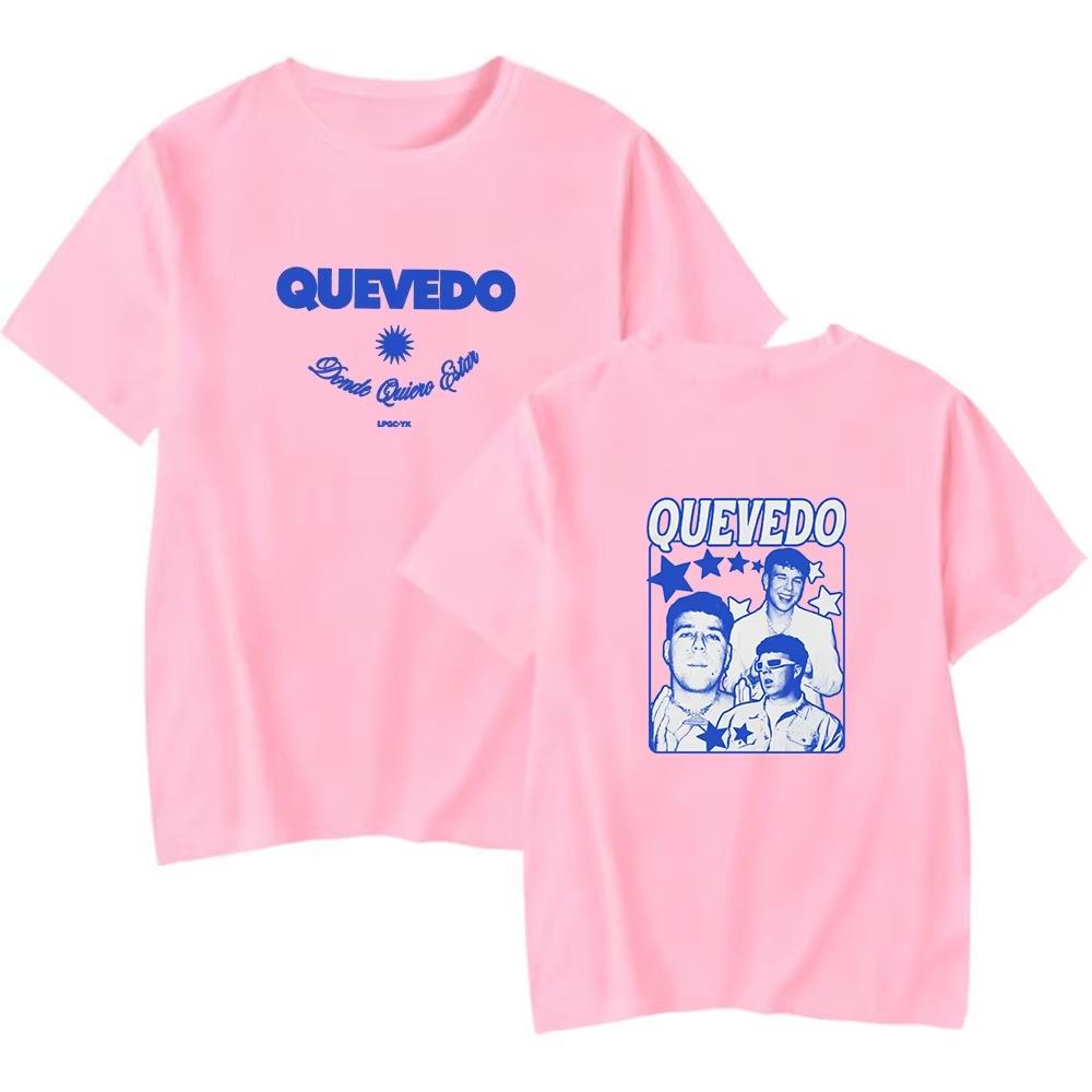 2026 Summer Hot Sale Singer Quevedo Tshirt Crewneck Short Sleeve Unisex Unisex Vintage Tshirt Y2k Gothic Cotton Oversized Tshirts
