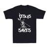 JESUS SAVES Christian Carrying Cross Hope Faith Encouragement Men's T-Shirt