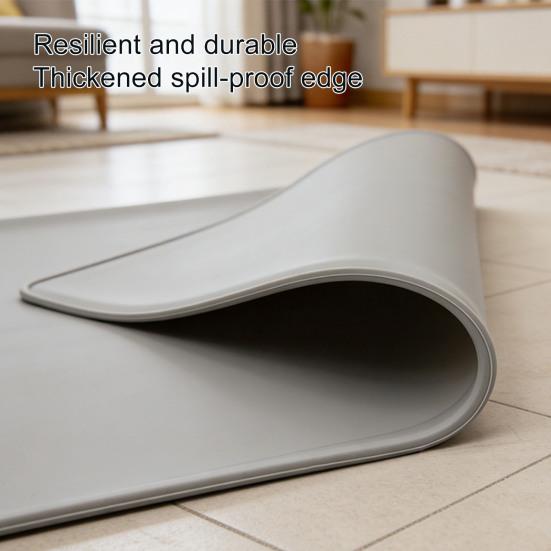 Pet Bowl Mat Anti-Slip Waterproof Raised Edge Pet Food Mat Silicone Pet Feeding Mat for Cats Dogs Water Bowl Food Dish
