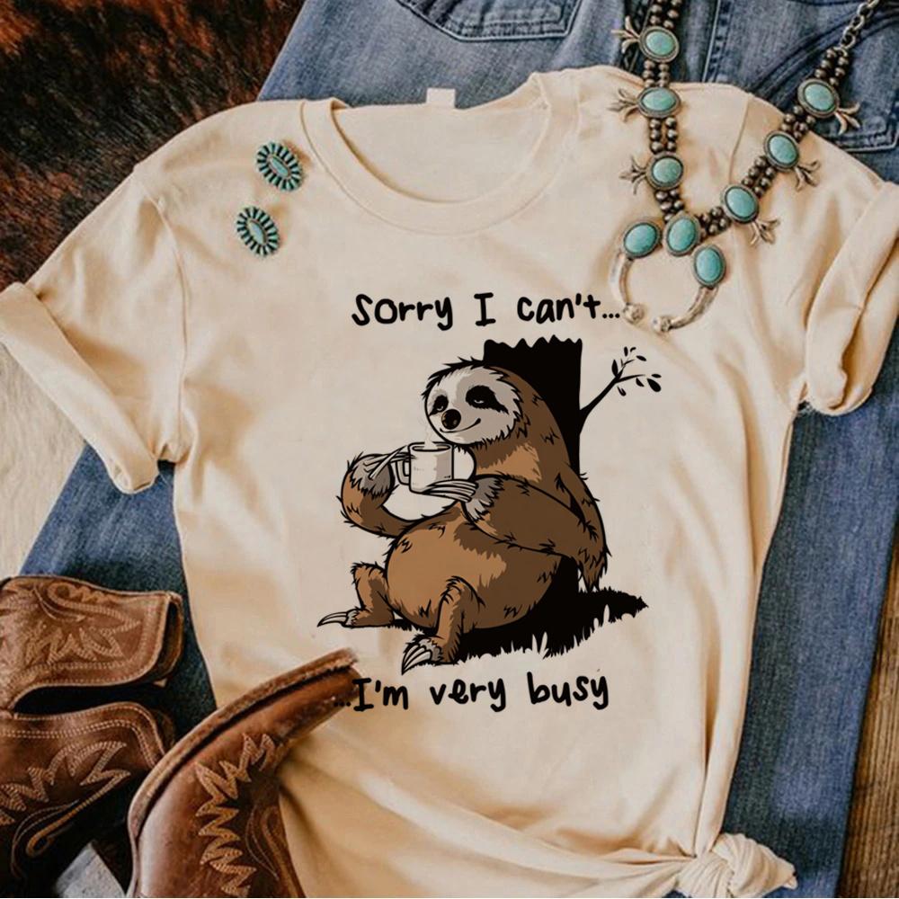 Sloth t shirt women manga comic graphic Tee female funny manga anime clothes
