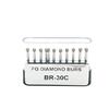 BR-30C Round Head Dental Diamond Burs for High Speed Handpiece Dental High Speed Burs Dentist Polish Tool 10pcs/set