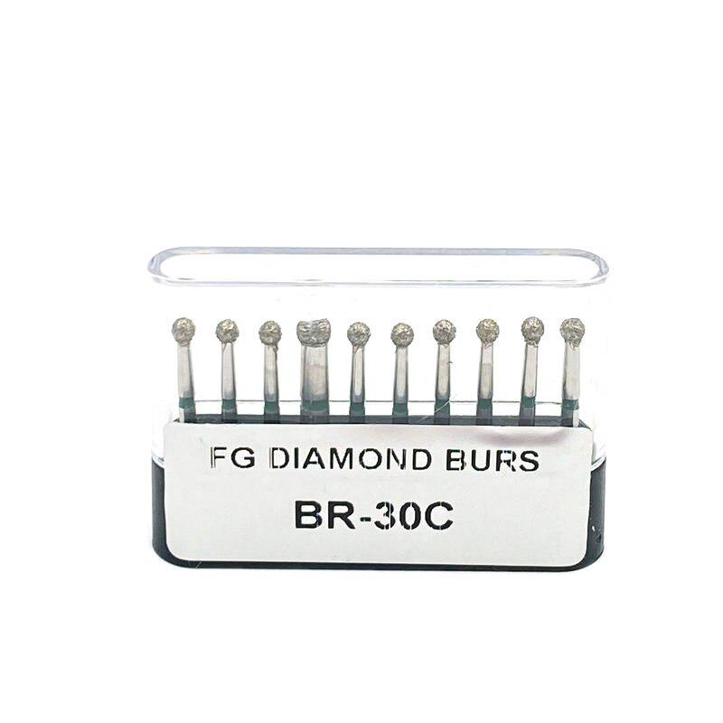 BR-30C Runde Kopf Dental Diamant Bohrer für High Speed ​​Handstück Dental High Speed ​​Burs Zahnarzt Polnischen Werkzeug 10 teile/satz