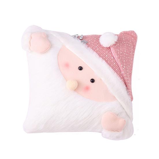 

Yousheng Christmas Pillow Covers 3D Snowman Santa Claus Design Square Pillowcase for Winter Bed Sofa Indoor Decoration A