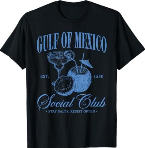 Gulf of Mexico Vintage Gulf of Mexico Social Club Est 1550 T-Shirt Unisex T-Shirt XL