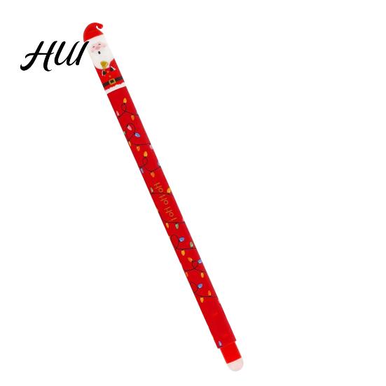 Festive School Supplies Erasable Pen Set Christmas Theme Santa Reindeer Elf Design Family And Friends Pens Smooth Writing Stationery for Students