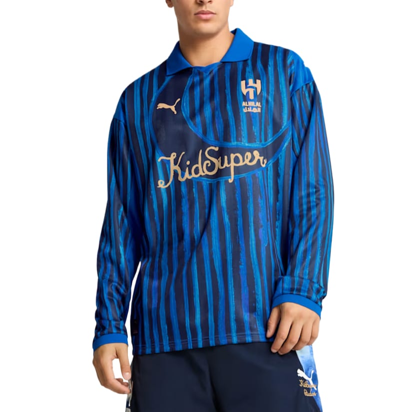 Puma KIDSUPER Shirts Men's Blue Lapel Moderate Other 606849-14