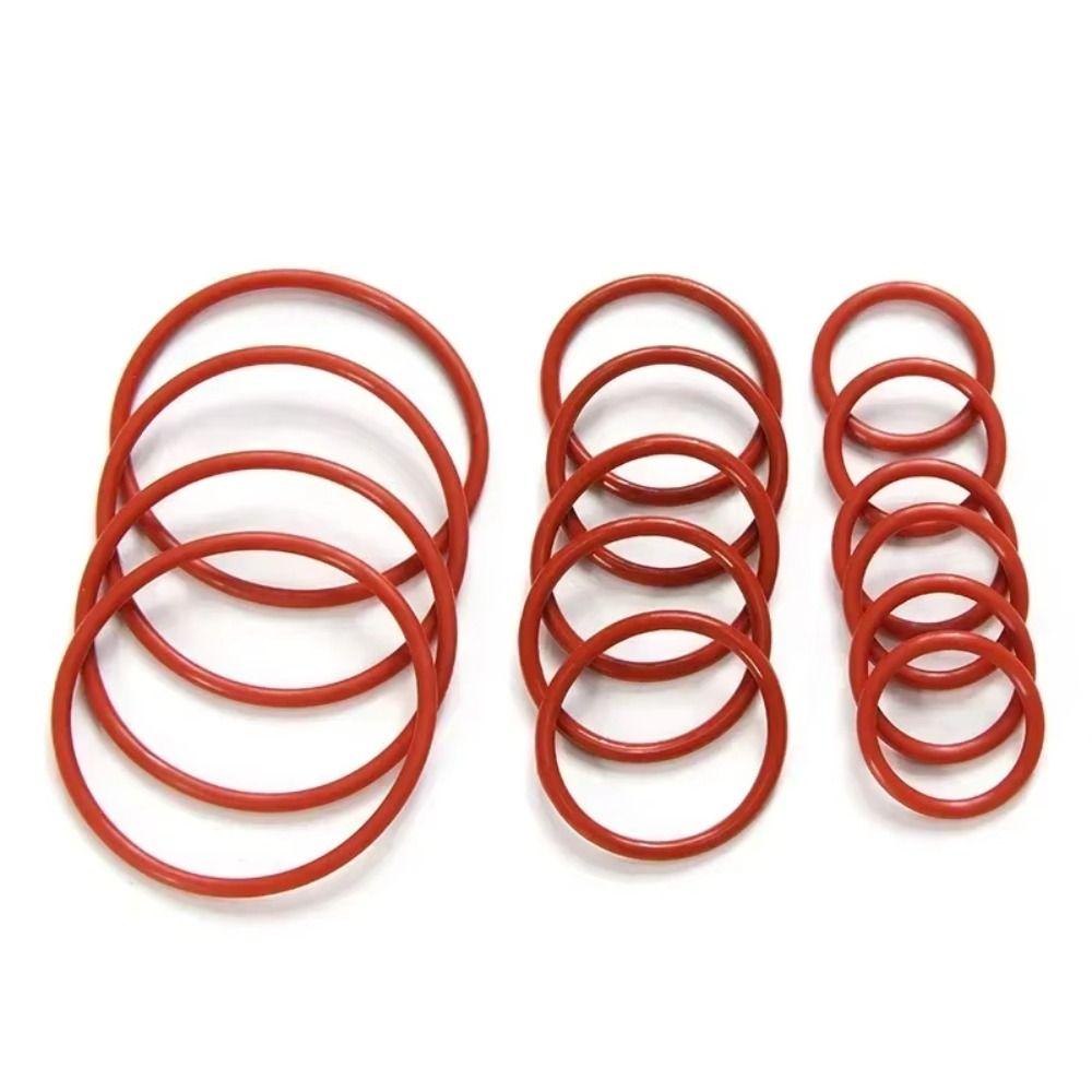 225PCS High-temperature Resistant Silicone O-Ring Set Oil-Resistant Rubber O-Ring Seal  Pipelines