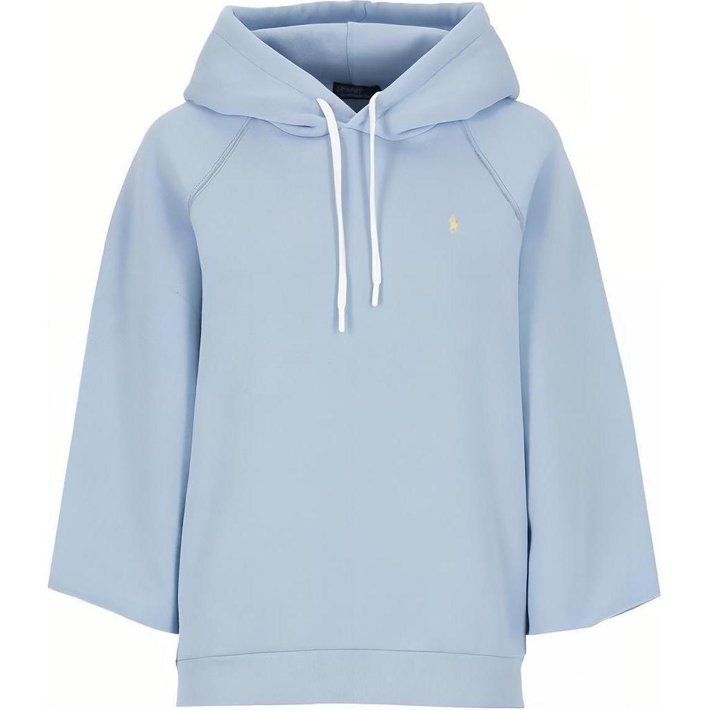 Polo Ralph Lauren Ss23 Solid Color Logo Embroidered Hoodie Women Hoodies Light-Blue 211892615-001