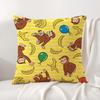 Cute GGeorge Monkey Curious Cushion Cover Natural Linen Pillow Cover DoubleSided Print Cushion Case for Sofa Home Decor Gift