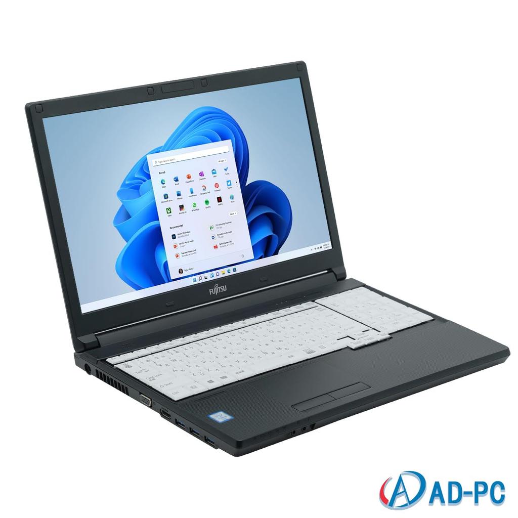 Generalüberholtes Fujitsu A576 Laptop mit Ziffernblock Windows 11 und MS Office Home Breakfast mit einem Core 4GB a 128GB USB Japanisch und 15,6-Zoll Tastenfeld,