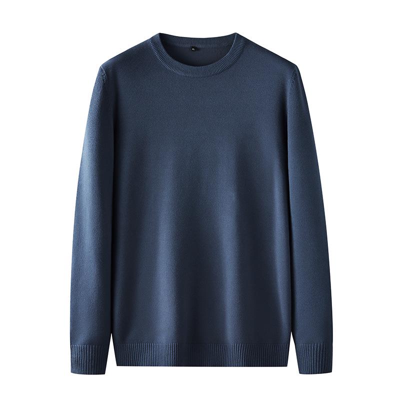 Men s Plus Size Round Neck Knit Sweater - 2025 Autumn/Winter Casual Long Sleeve XL