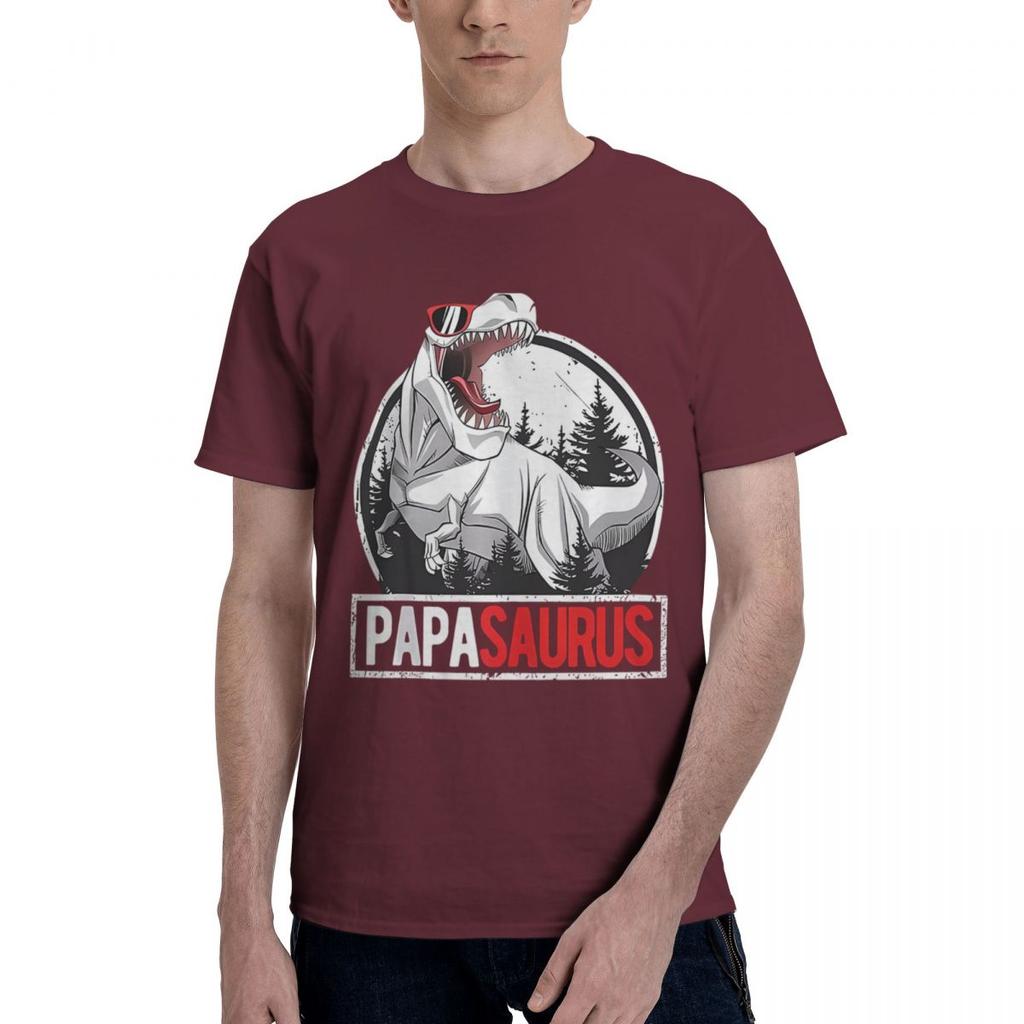 PapaSaurus Men Papa Saurus 100 Cotton Casual Breathable Confortable TShirt Funny Mens TShirt Mens Wear