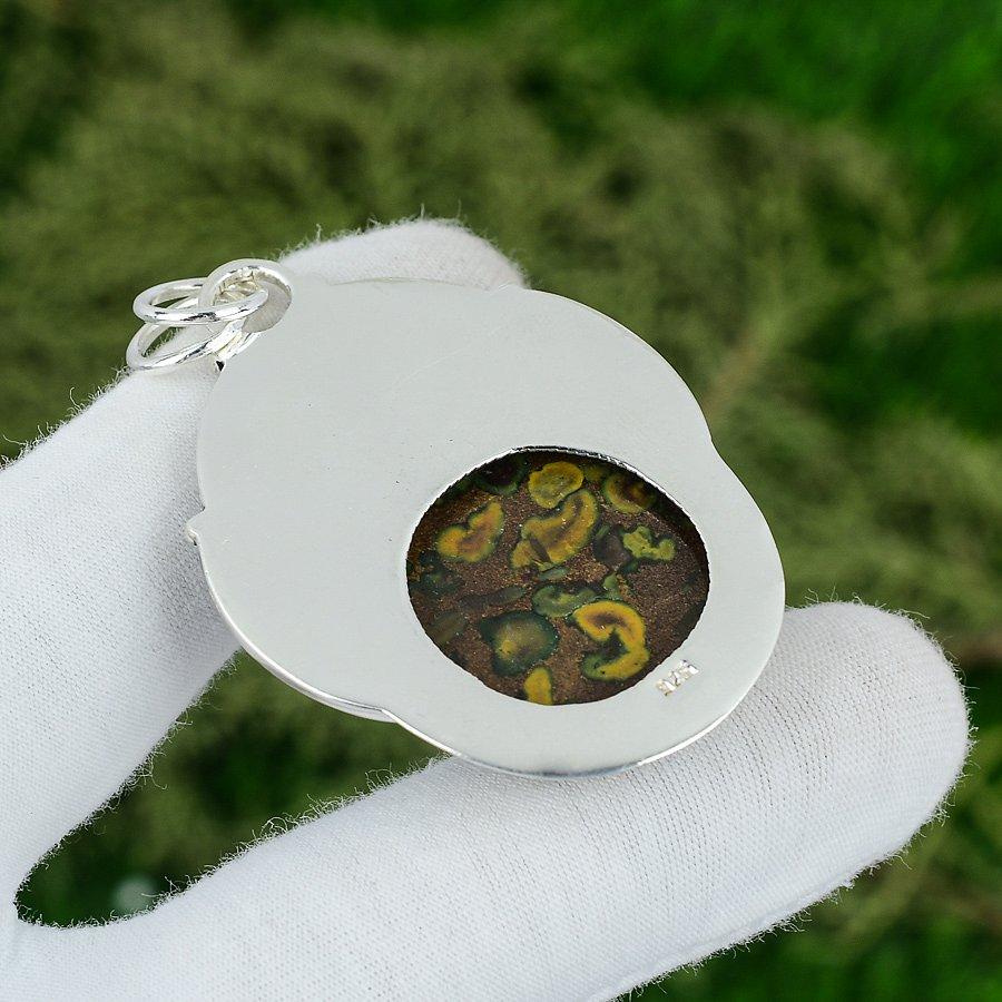 Fruit Jasper Stone Anniversary Engagement Wedding New Pendant Jewelry 925 Silver
