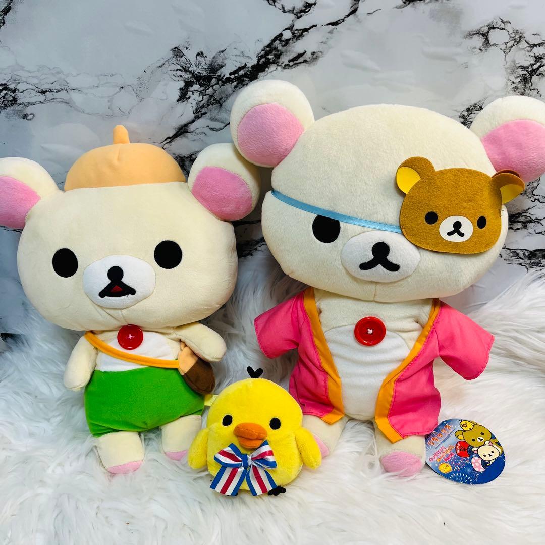 Rilakkuma 3-piece stuffed toy set sold in bulk Chara Festival XL Donguri XL~