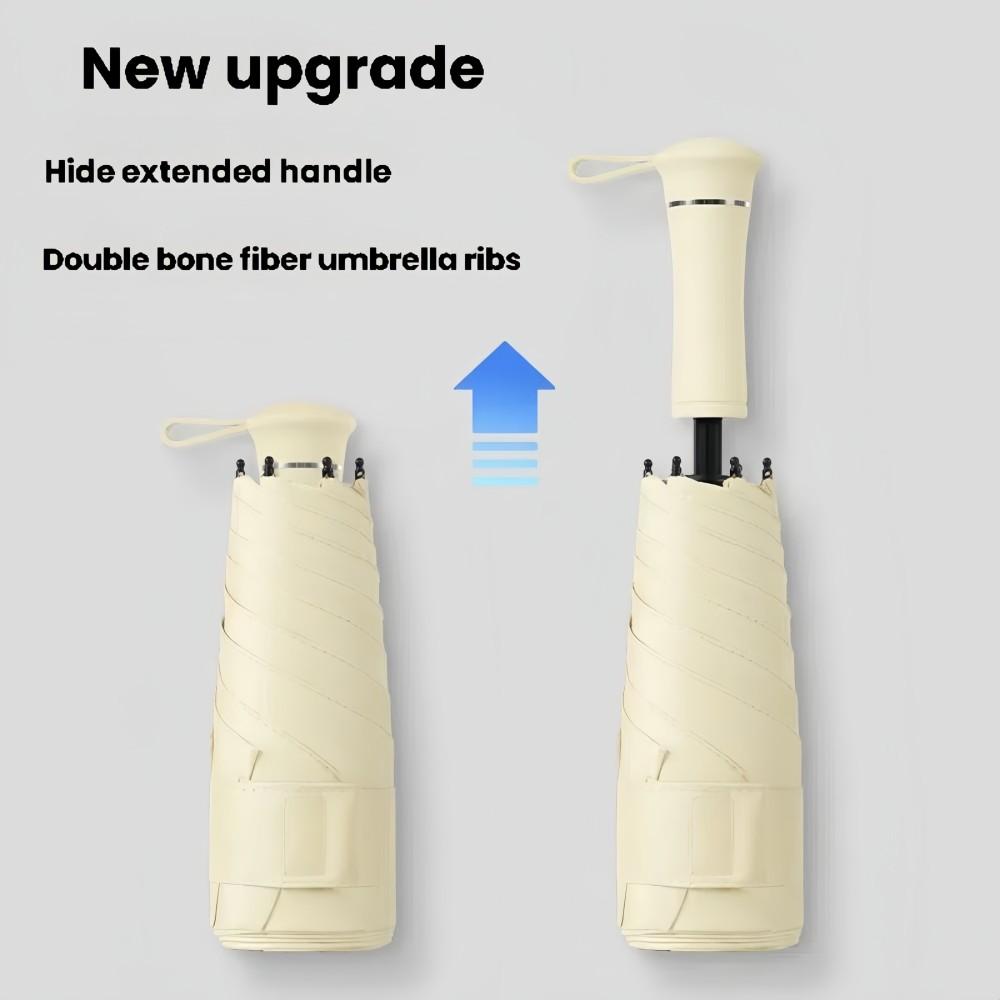Mini Foldable Umbrella Retractable Five-Fold UV Protection Sunshade Rain Umbrella Sun Protection Against Ultraviolet Rays