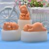 Cute Polar Bear Candle Silicone Mold Handmade Little Bear Craft Cement Gypsum Soap Mold DIY Chocolate Ice Cake Baking Tool