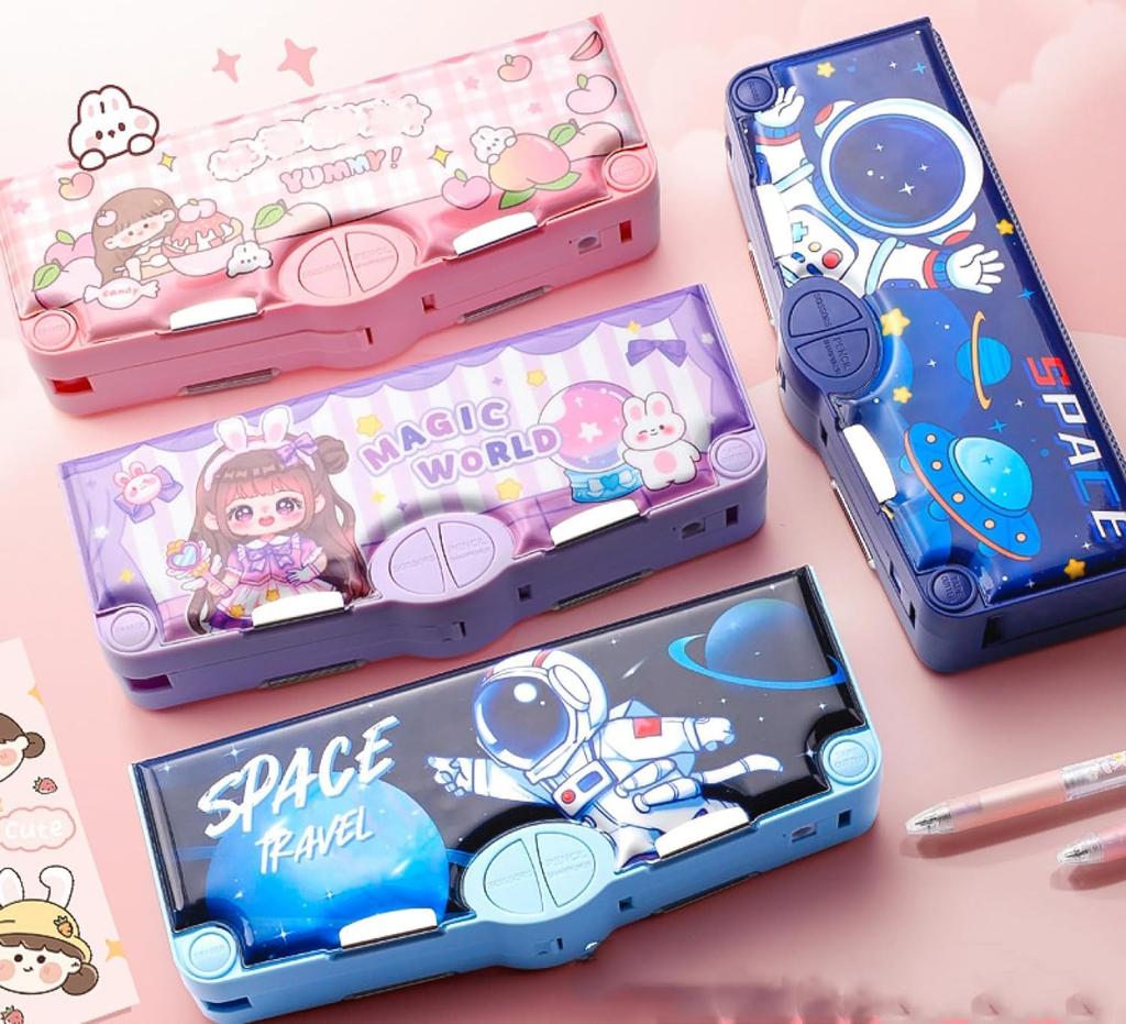 Pencil Pencil Cute Transformed Elementary School Student Pencil School Stationery Storage Pen Plastic Pen Large Stationery Double Stationery