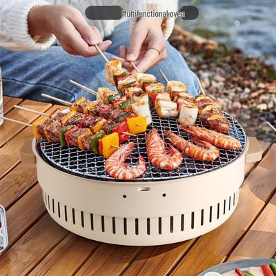 Portable Outdoor Charcoal BBQ Grill & Tea Stove