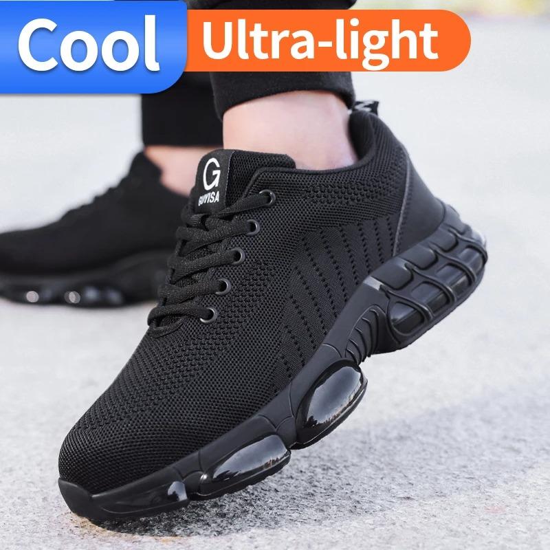 Breathable Comfortable Work Shoes Steel Toe Safety Shoes Men for Anti-puncture Work Sneakers for Women Anti Slip Work Shoes cm