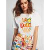 Damen Italienischer Stil Zitrone & "La Dolce Vita" Grafikprint T-Shirt - Leicht Atmungsaktiv Rundhals Kurzarm Oberteil,