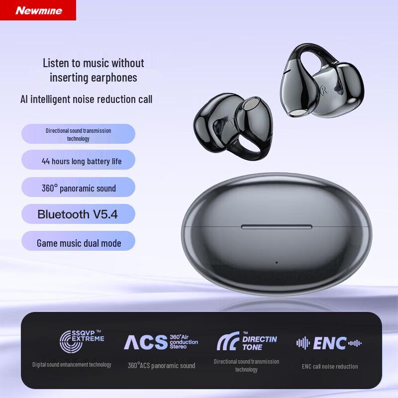 

Newmine LY36 Bone Conduction Clip-On Bluetooth Earbuds