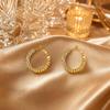 1 Pair Huggie Hoop Earrings for Women, Lightweight Cubic Zirconia Earrings, Simple Minimalist Geometric Jewelry