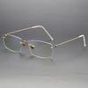 High Quality Screwless Glasses Frame Pure Titanium Rimless Men Ultralight Prescription Eyeglasses Women Optic Blue Light Eyewear