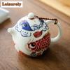 Chinese Dargon Fish Tea Set Kit Luxury Tea Set Complete Set 1 Pot 2 Cups Tea Maker Travel Tea Set Portable Camping Organizer