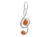 Silver Pendant Violin Key With Amber Women's Pendant Silver 925