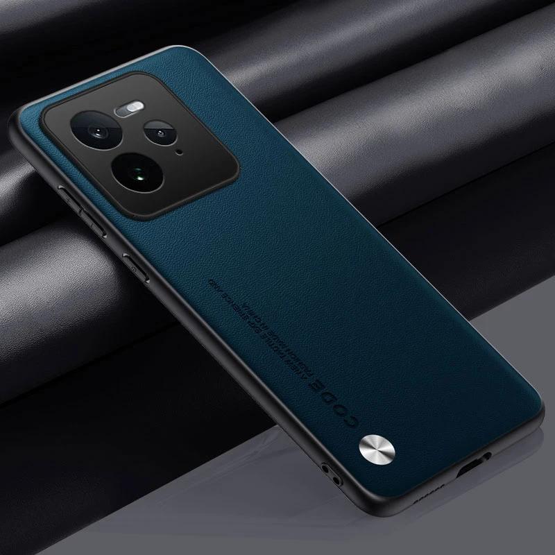 Luxuriöse Silikon-Lederhülle für Realme GT 7 GT 7T Kameraschutzhülle Mode Stoßfeste Stoßstange für Realme GT7 Pro 7Pro