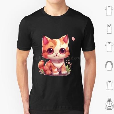 Kawaii Charming Kitty T Shirt Men Women Kids 6xl Cute Cat Illustration Cartoony Cat Design Meowing Cat Art Playful Cat