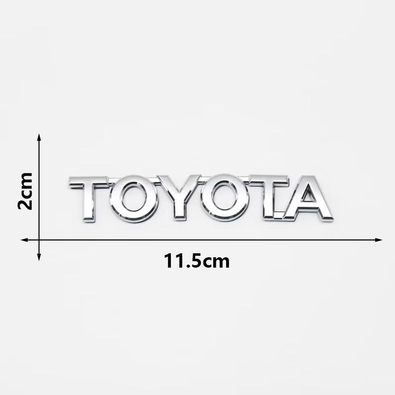 3D ABS TOYOTA Buchstaben Emblem Heckklappen Emblem Logo Namensschild Aufkleber Schwarz Chrom für Corolla Camry RAV4 Yaris Highlander Hilux