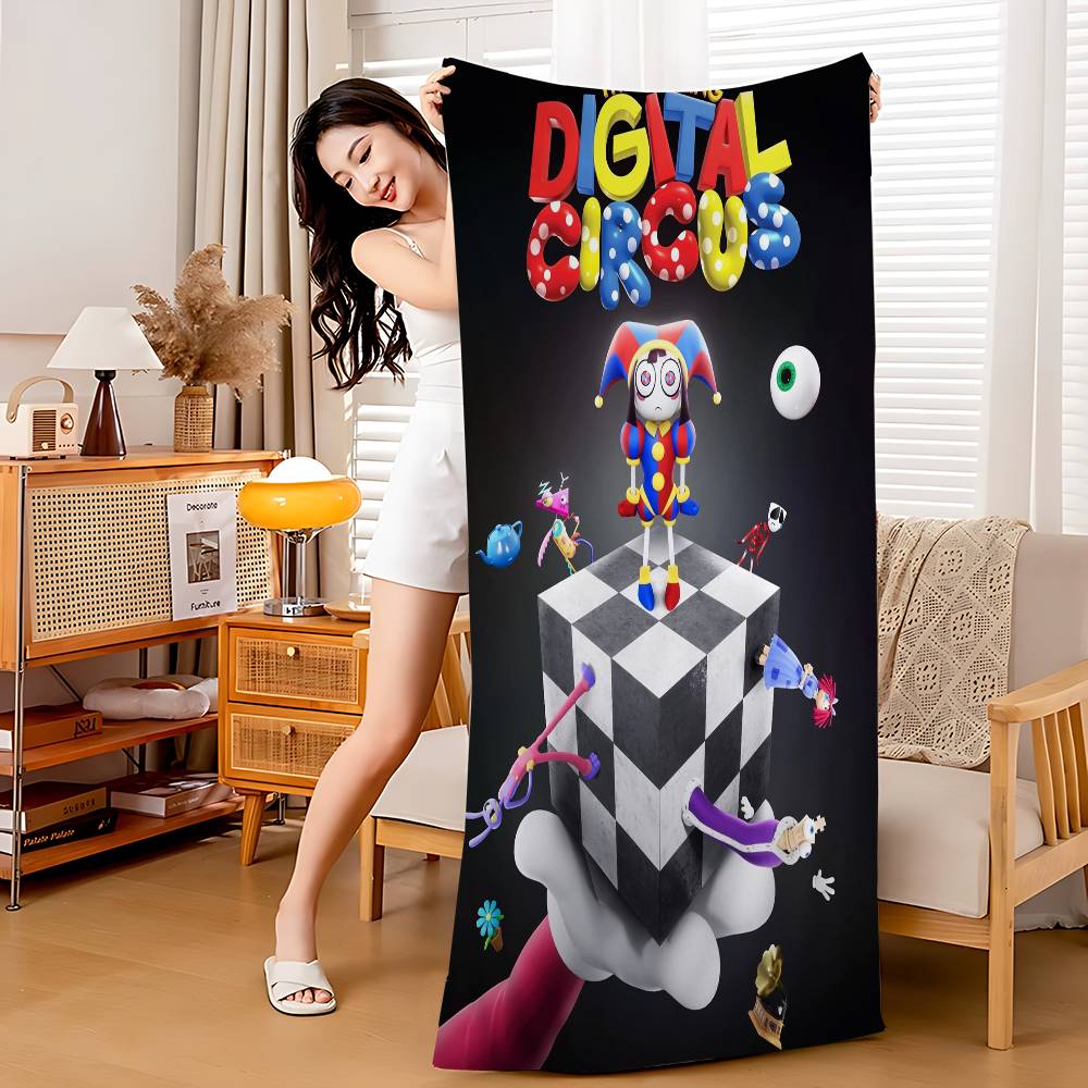 Anime The Amazing D-Digital Circus Classic Vintage Beach Towel Quick dry Soft Yoga Swimming Resort Mountain Climbing Towel