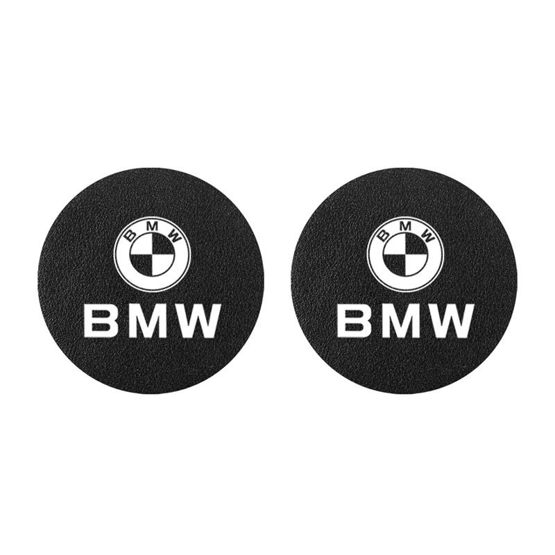 NNEJ4 2Pcs Car Coasters Carbon Fiber Cup Holder Mat For BMW Mini Cooper One JCW WORKS F54 F55 G30 G05 Car Interior Decorative Coasters