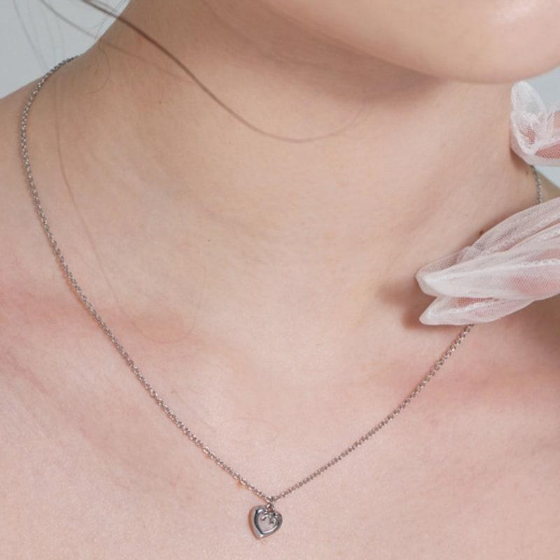 

noonoo fingers Ballet Pink Necklace_pink mother-of-pearl WHITE GOLD
