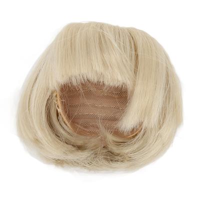 Puppenperücke Haar mit Pony Puppen Weich Flexibel Kurz Glatt Haar für 16 6,1‑6,7 Zoll Puppe Matcha