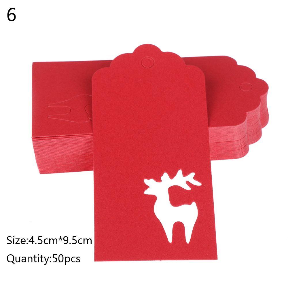 Xmas Tree DIY Kraft Paper Christmas Decoration Gift Box Tag Candy Bag Sticker Gifts Package Label